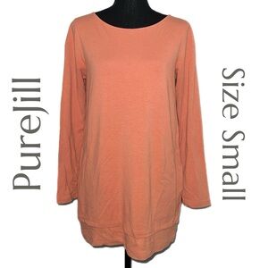 J. Jill - Pure Jill - Long Sleeve Tunic - Terracotta - Size Small
